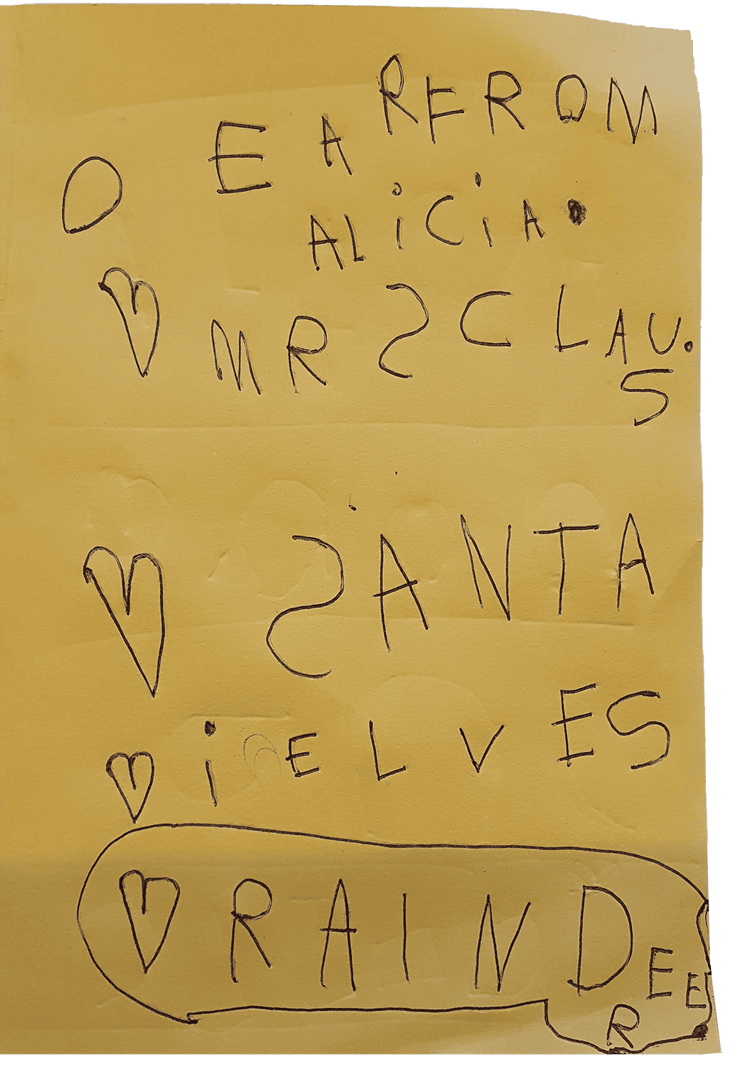 Letters to Santa - Letter to Mrs Clause