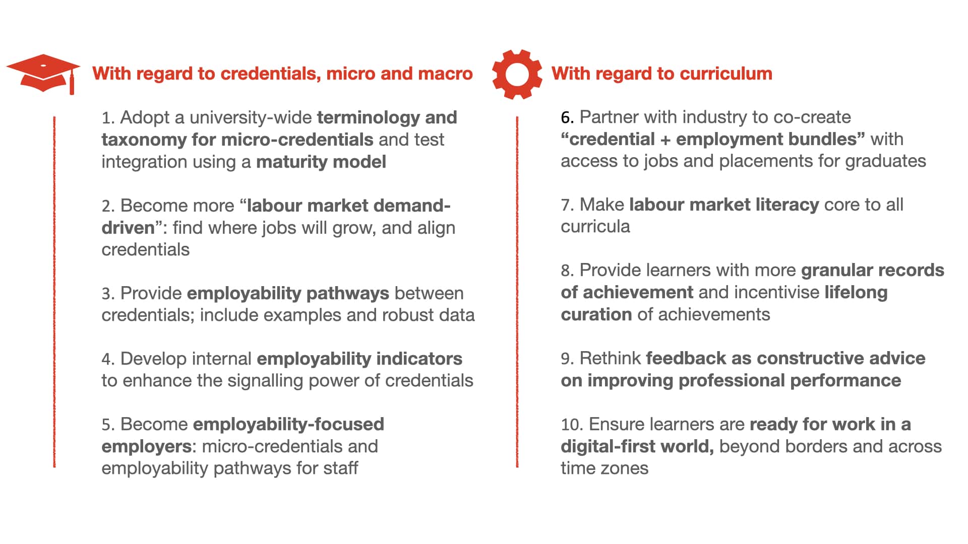Ten Recommendations for Universities - Rethinking Employability Beyond 2020 - Edalex Whitepaper