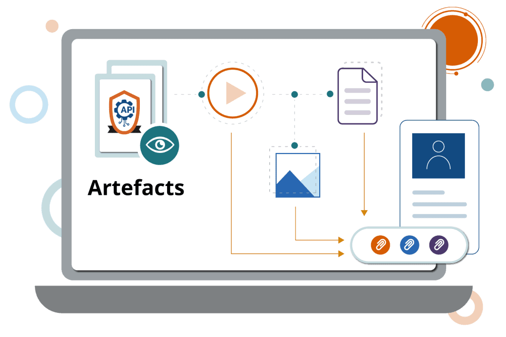 Credentialate artefacts are embedded within the personal evidence record