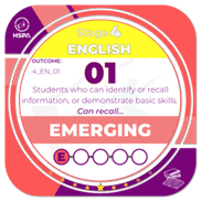 HSPA English Subject Badge - Emerging