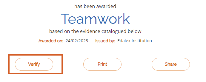 Verify a Credentialate Personal or Provisional Evidence Record example