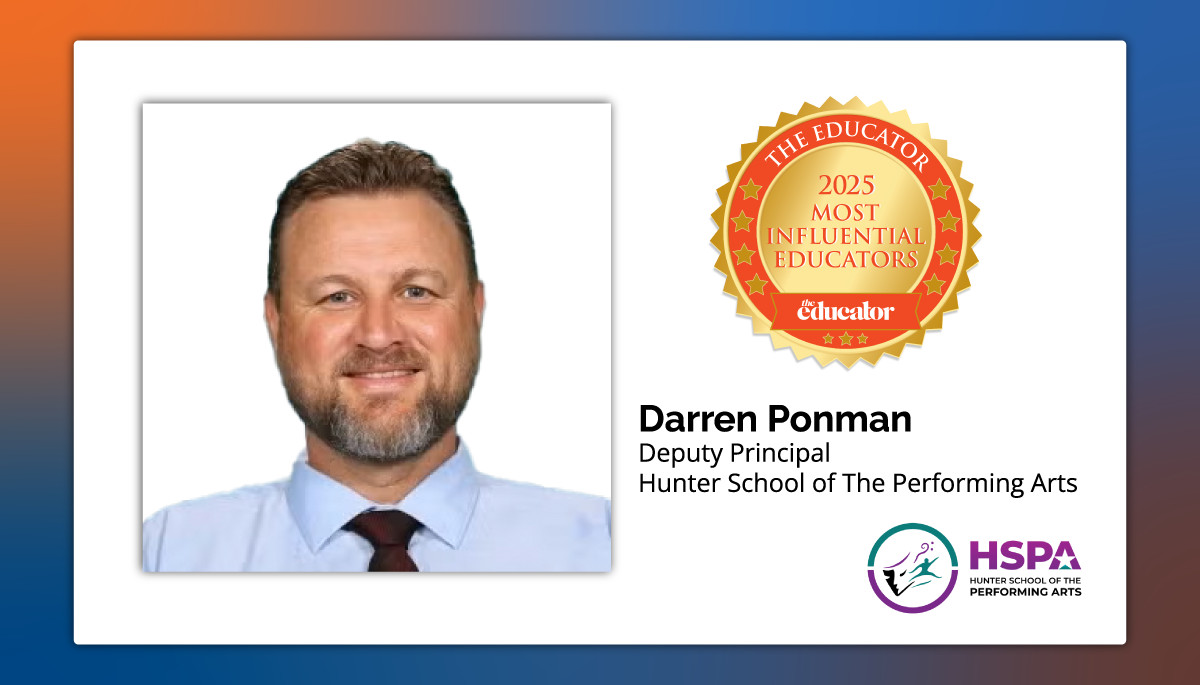 HSPA Principal Darren Ponman named one of 'The Best Educators in Australia Influencing Culture and Reform' by The Educator